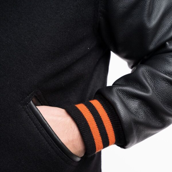 Classic Style, Orange Lines -Varsity jacket