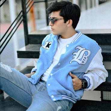 Professional LA Sky Blue Letterman Varsity Jackets