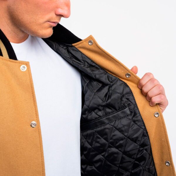 Varsity Jacket: Wool Body & Leather Sleeves Letterman Coat