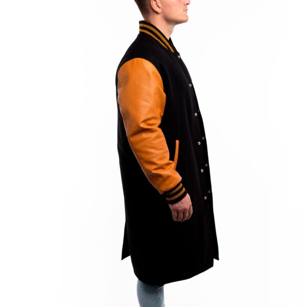 Varsity Jacket Wool Black Gold Sleeves