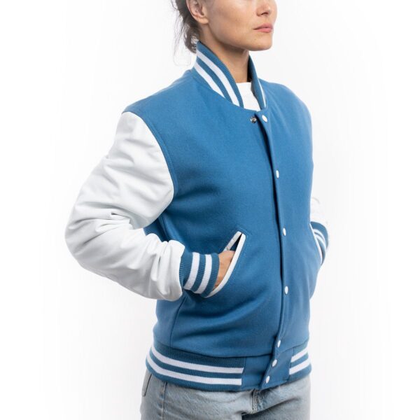 Ivory Skyline Lady's Letterman Jacket