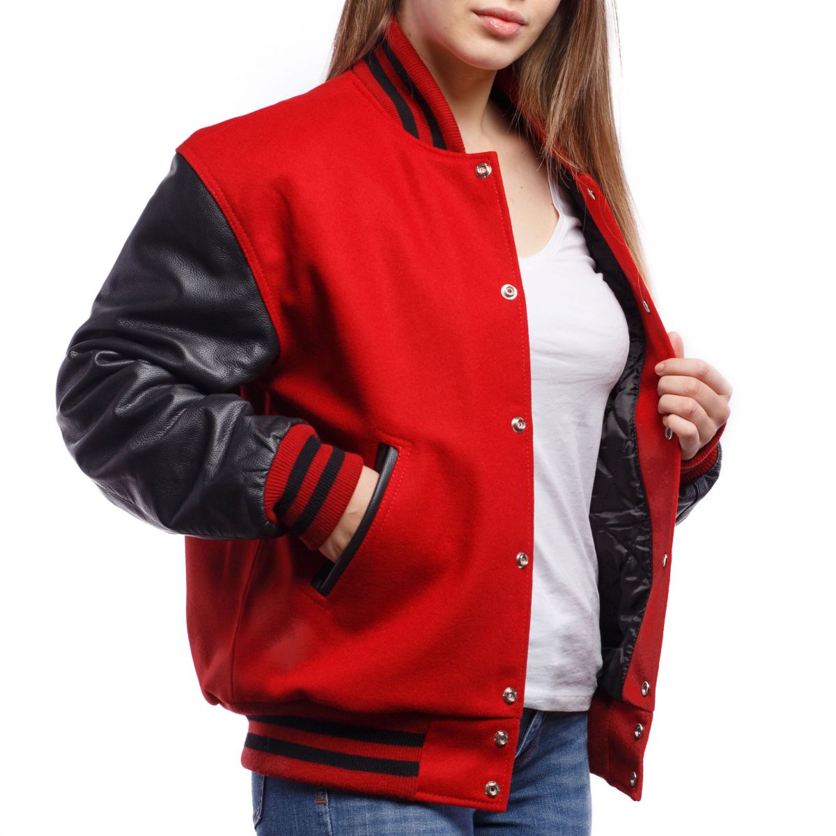 Crimson Noir Letterman Jacket