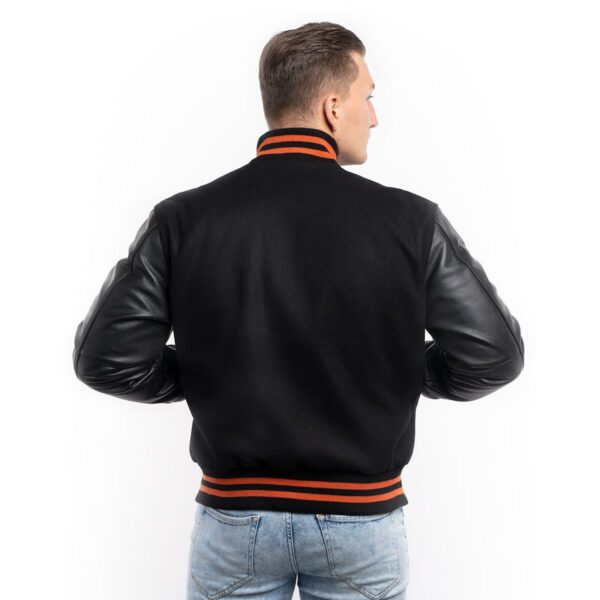 Classic Style, Orange Lines -Varsity jacket