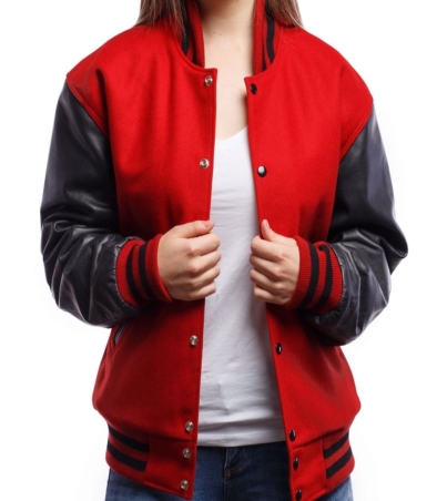 Crimson Noir Letterman Jacket