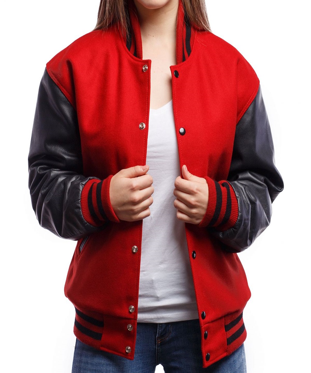 Crimson Noir Letterman Jacket