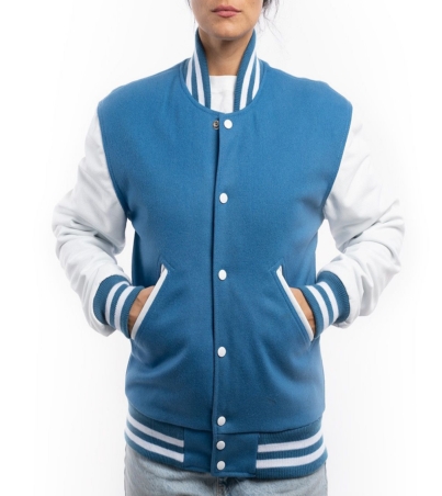 Ivory Skyline Lady's Letterman Jacket