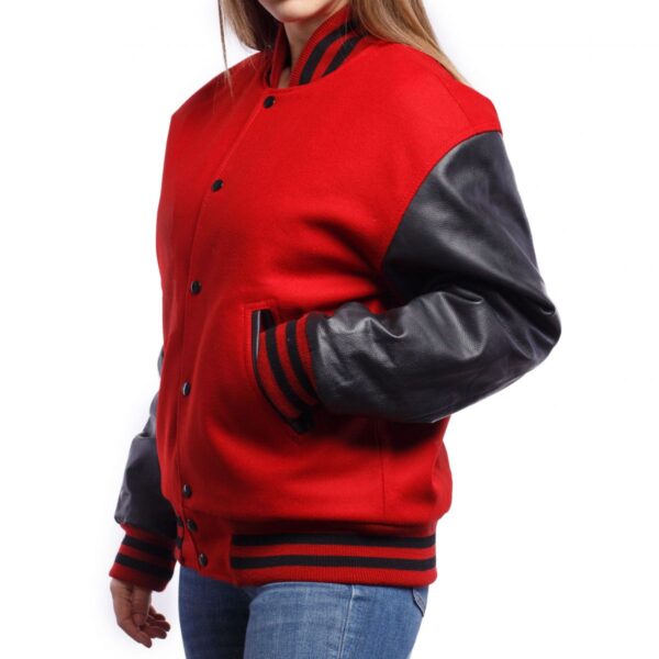 Crimson Noir Letterman Jacket