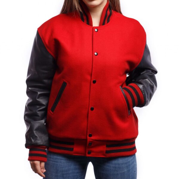 Crimson Noir Letterman Jacket