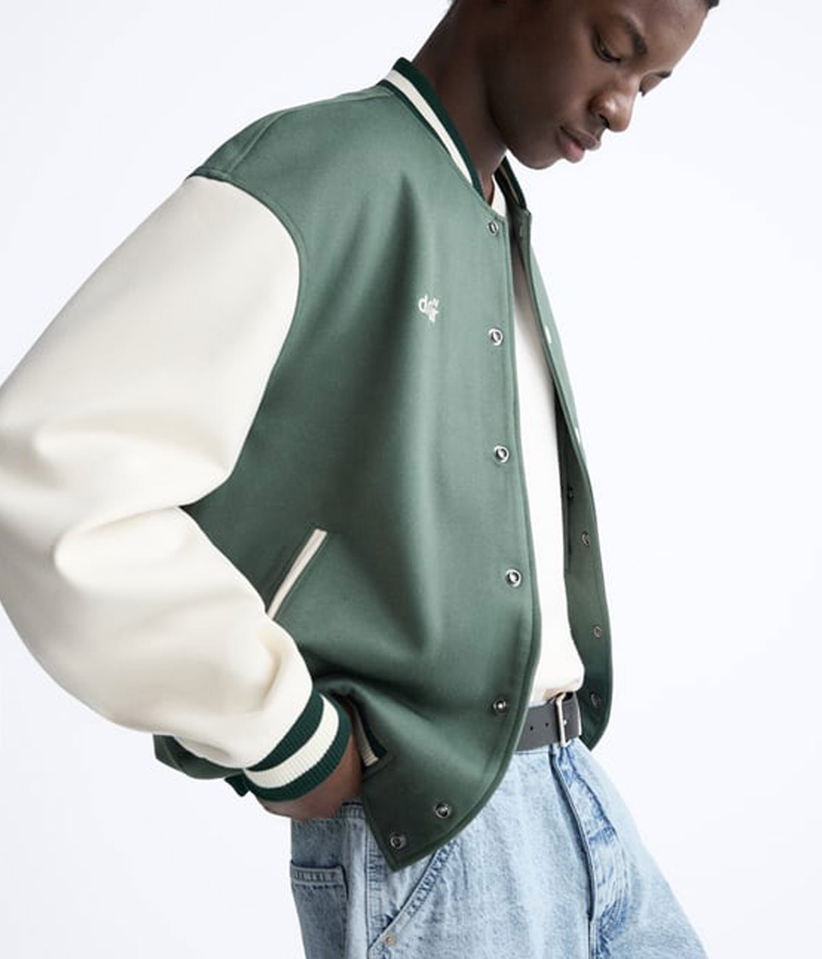 Stylish Patched Bomber Varsity Jacket