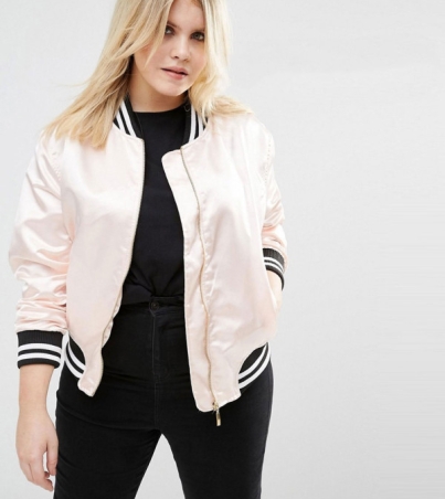 Trendy Women's Satin Varsity Jacket