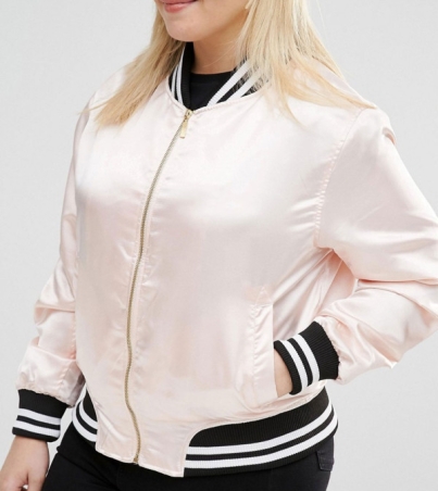 Trendy Women's Satin Varsity Jacket