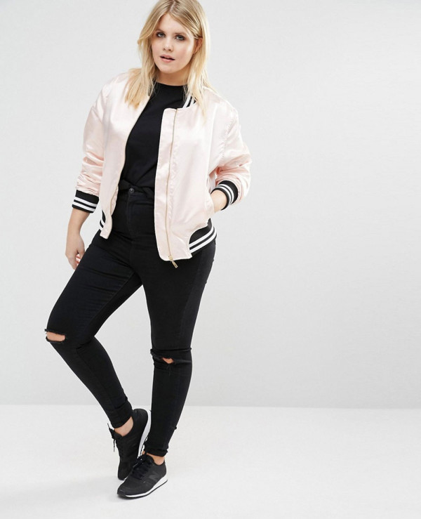 Trendy Women's Satin Varsity Jacket