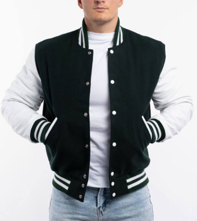 Varsity Jacket Dartmouth Green Wool