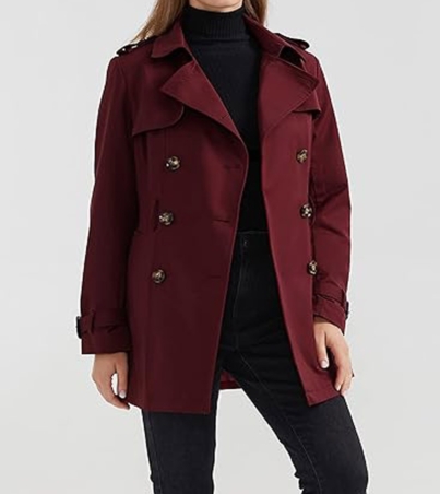 Belted Double-Breasted Long Coat