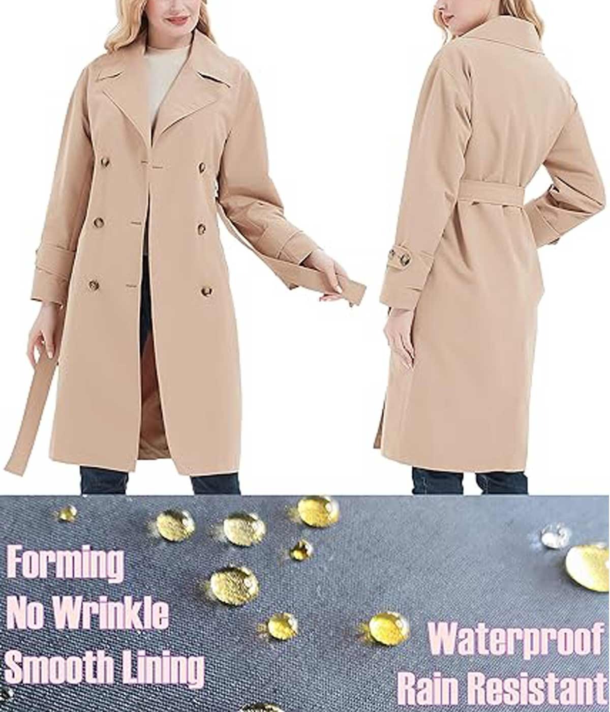 Double-Breasted Trench Coat: Spring and Fall Fashion