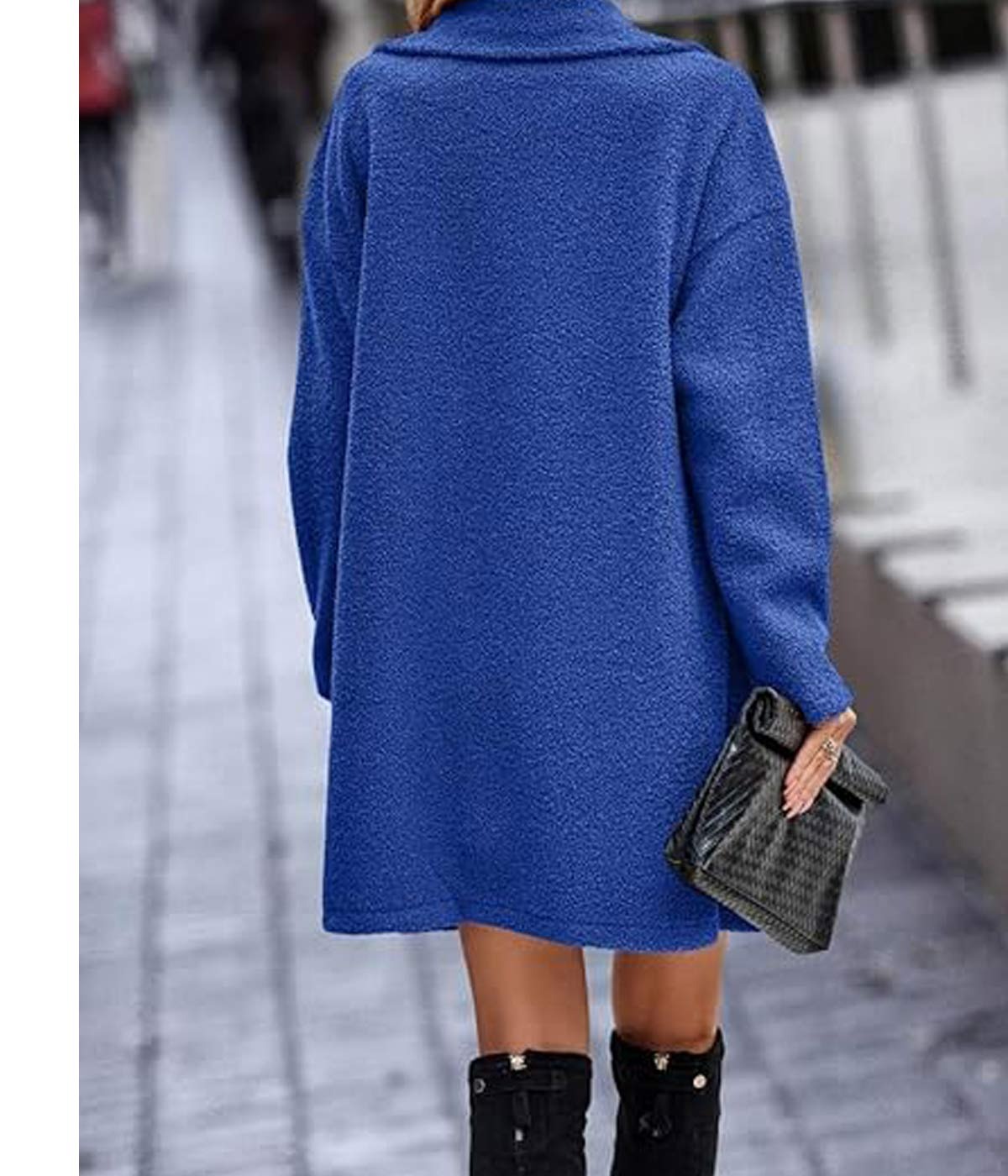 Elegant Royal Blue Women's Winter Coat