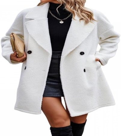 Long Buttoned Fuzzy Fleece Coat for Ultimate Warmth and Style