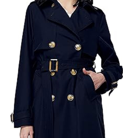 Women's Belted Lightweight Doubled Trench Coat