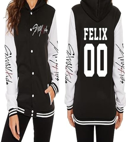 StrayKids Kpop Varsity Jacket Bangchan Felix Hyunjin Jeongin Edition