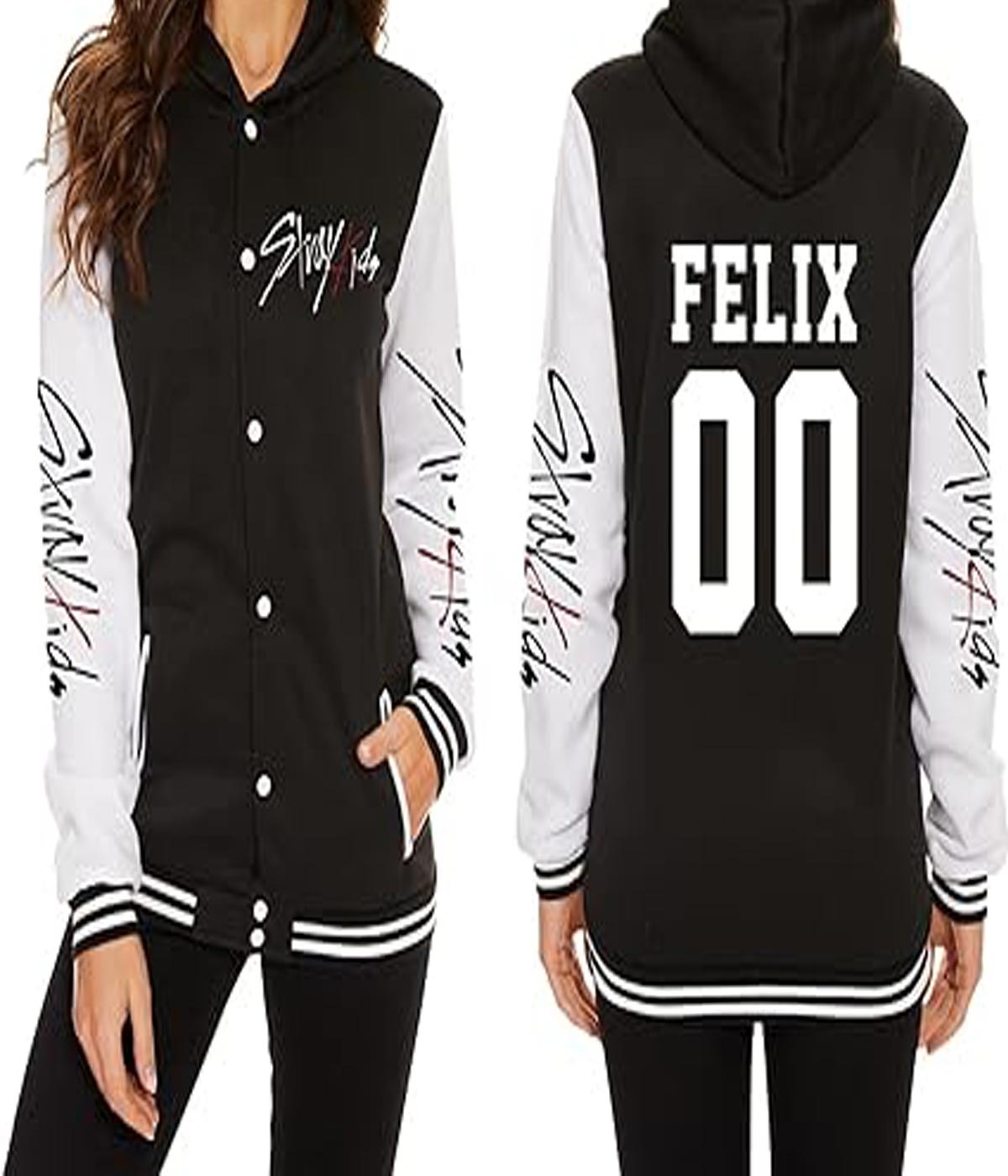 StrayKids Kpop Varsity Jacket Bangchan Felix Hyunjin Jeongin Edition