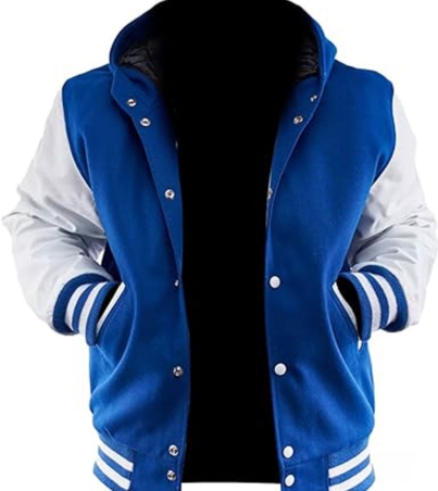 Women's College Letterman Wool Jacket with Hood