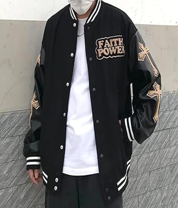 Rider's Embroidered Varsity Jacket for Men