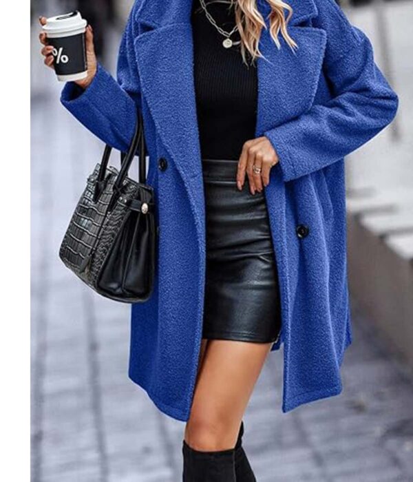 Elegant Royal Blue Women's Winter Coat