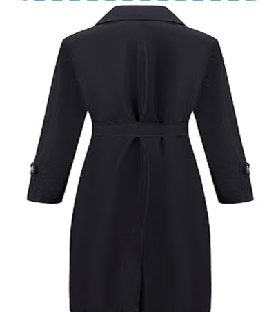 Loose Oversized Water-Resistant Long Coat with Belt