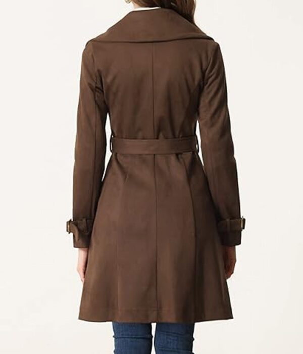 Suede Strap Trench Coat