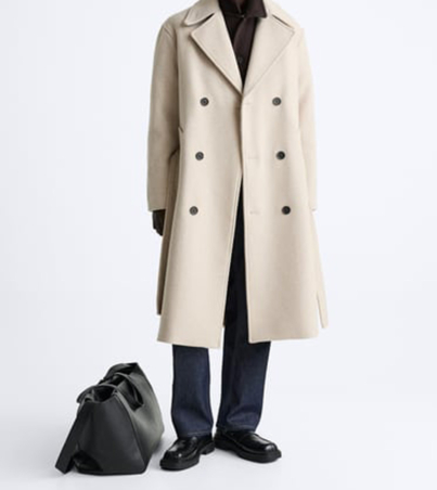 Varsity Jacket Wool Blended Coat