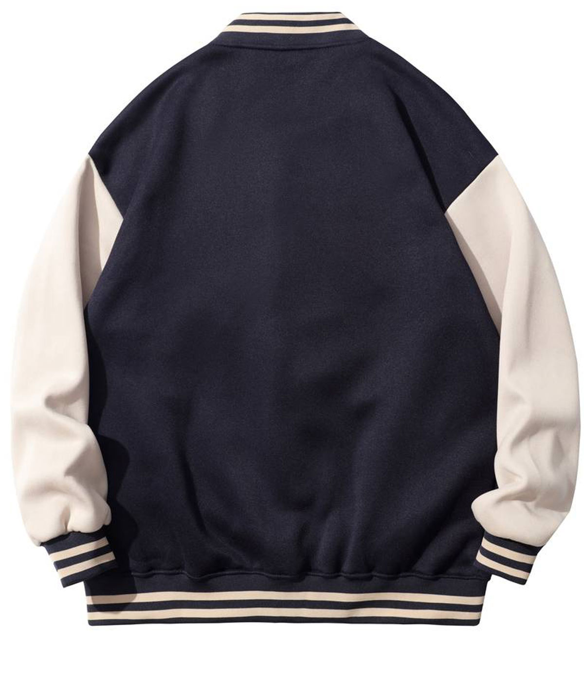 Classic Dark Navy Varsity Jacket for Casual Men's Style