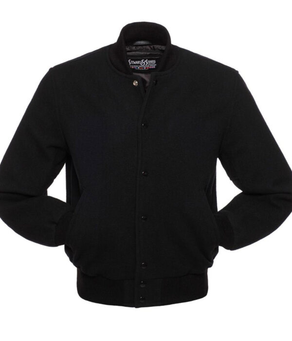 Professional varsity wool jacket black