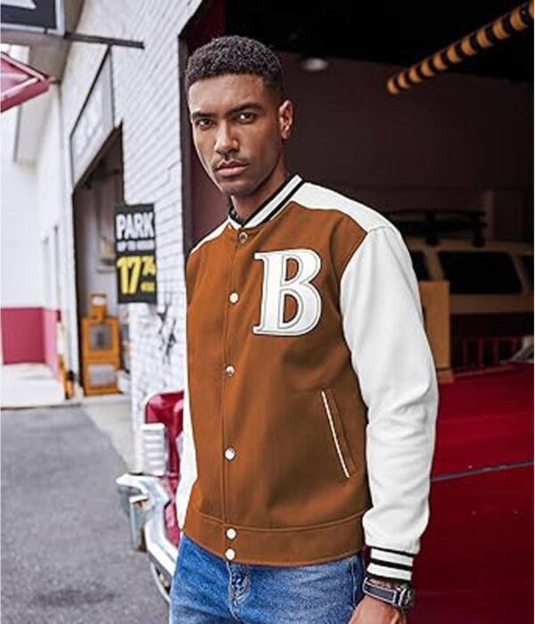 Men's Wool-Blend Letterman Bomber jacket