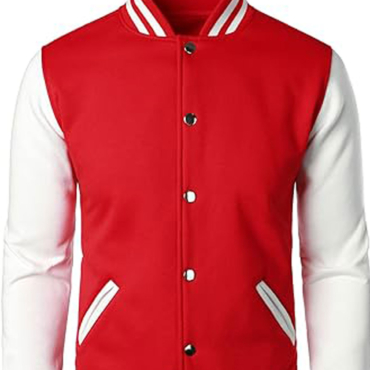 Cotton Blend Wool Varsity Baseball Jacket