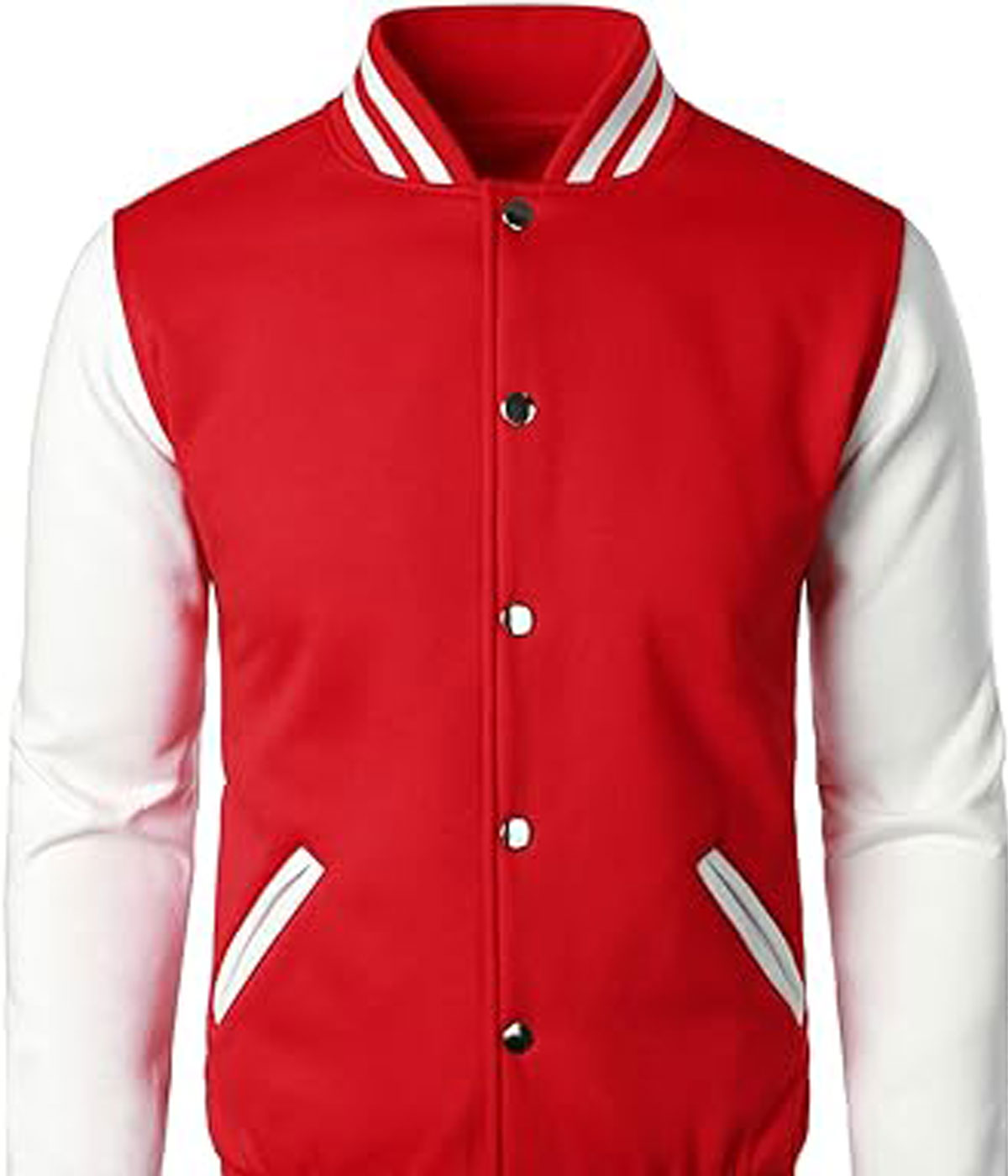 Cotton Blend Wool Varsity Baseball Jacket