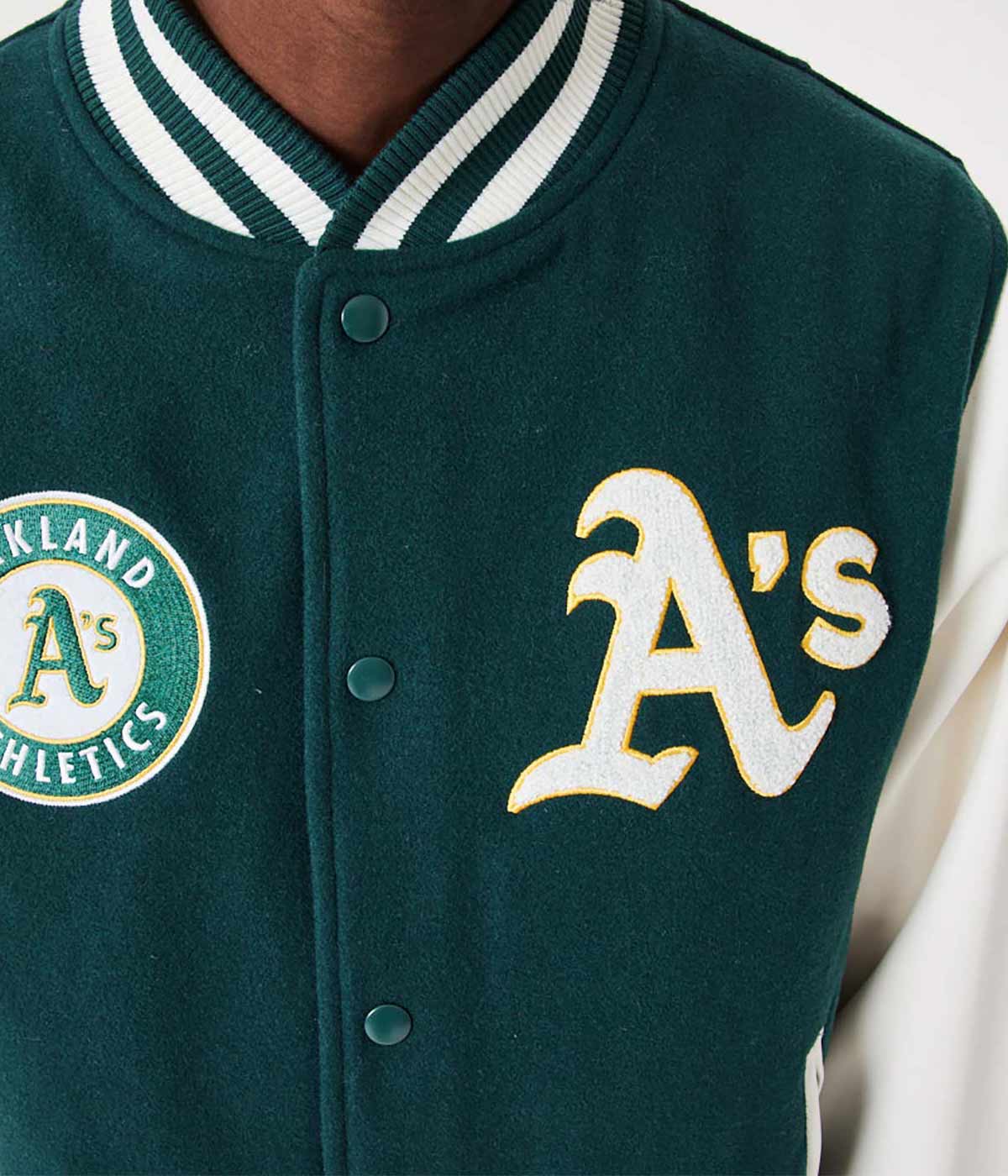 Oakland Athletics Heritage Green Wool Varsity Jacket