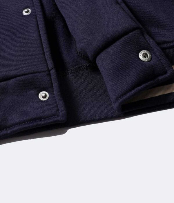 Classic Dark Navy Varsity Jacket for Casual Men's Style