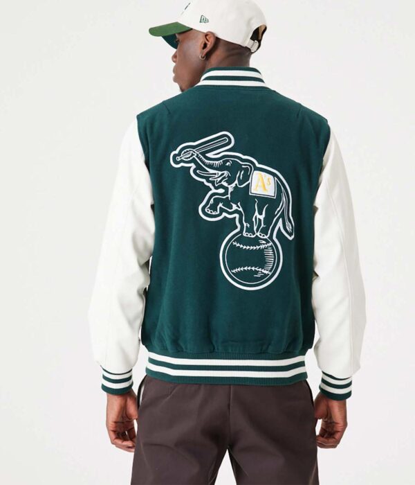 Oakland Athletics Heritage Green Wool Varsity Jacket