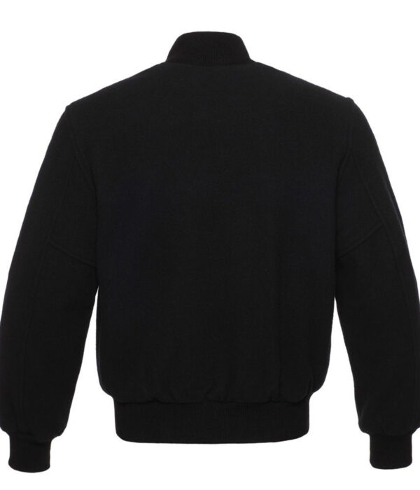 Professional varsity wool jacket black