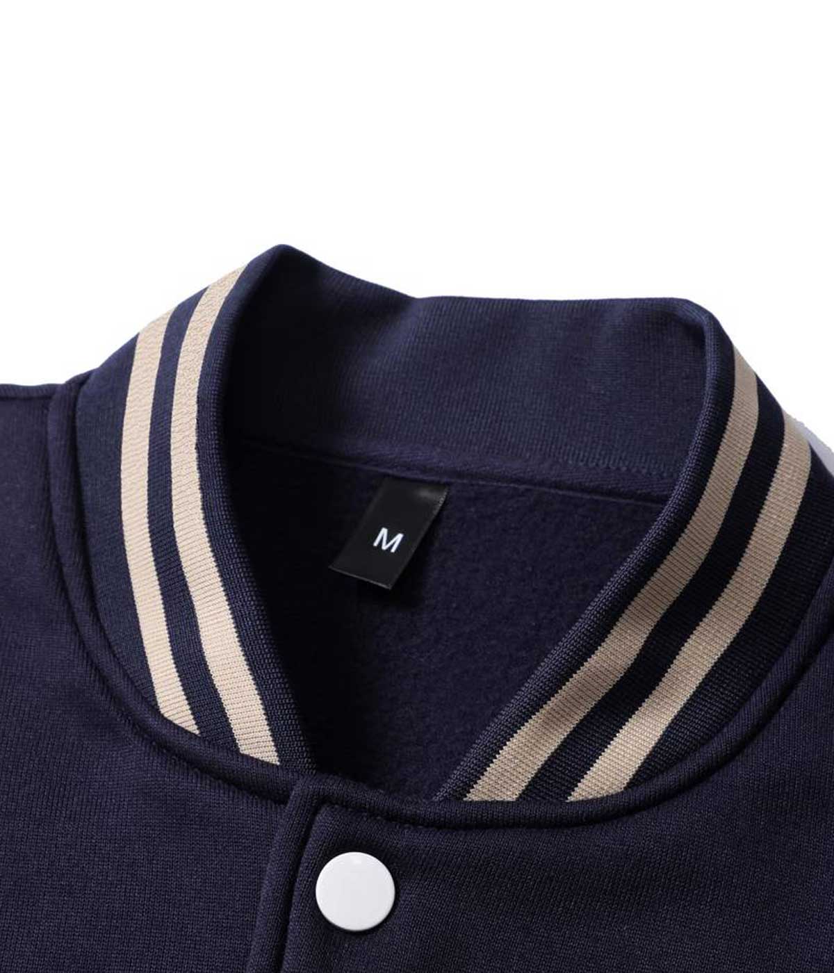 Classic Dark Navy Varsity Jacket for Casual Men's Style