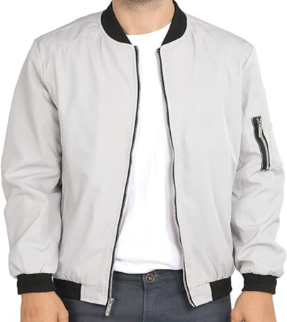 Stylish Grey Men's Jacket from Varsity