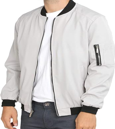 Stylish Grey Men's Jacket from Varsity