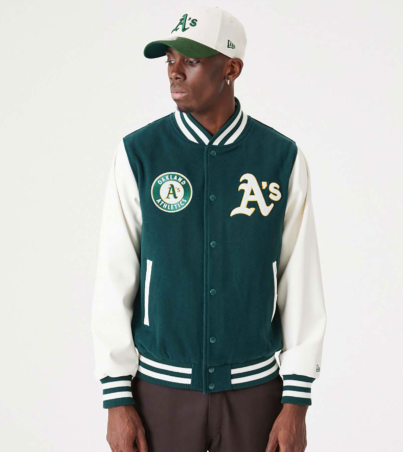 Oakland Athletics Heritage Green Wool Varsity Jacket