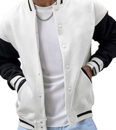 Varsity Jacket Letterman Slim Fitting Bomber