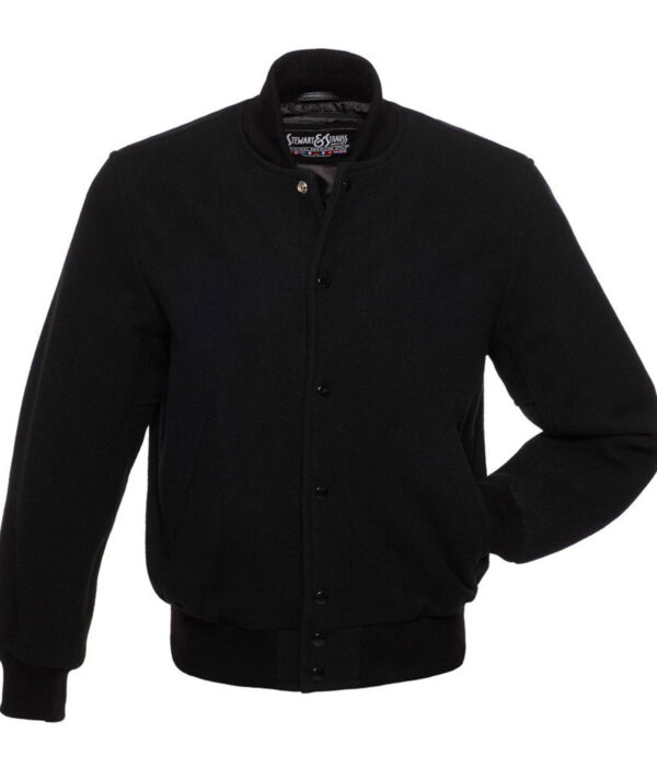 Professional varsity wool jacket black