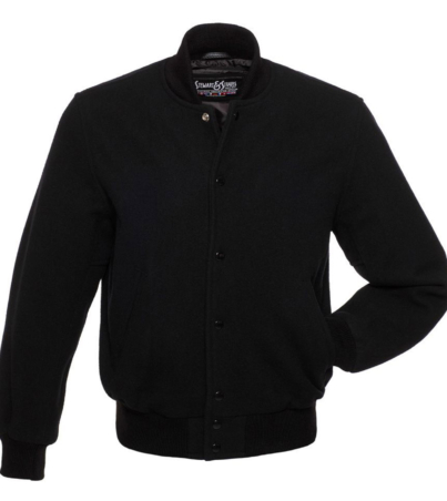 Professional varsity wool jacket black