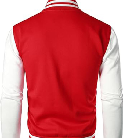 Cotton Blend Wool Varsity Baseball Jacket