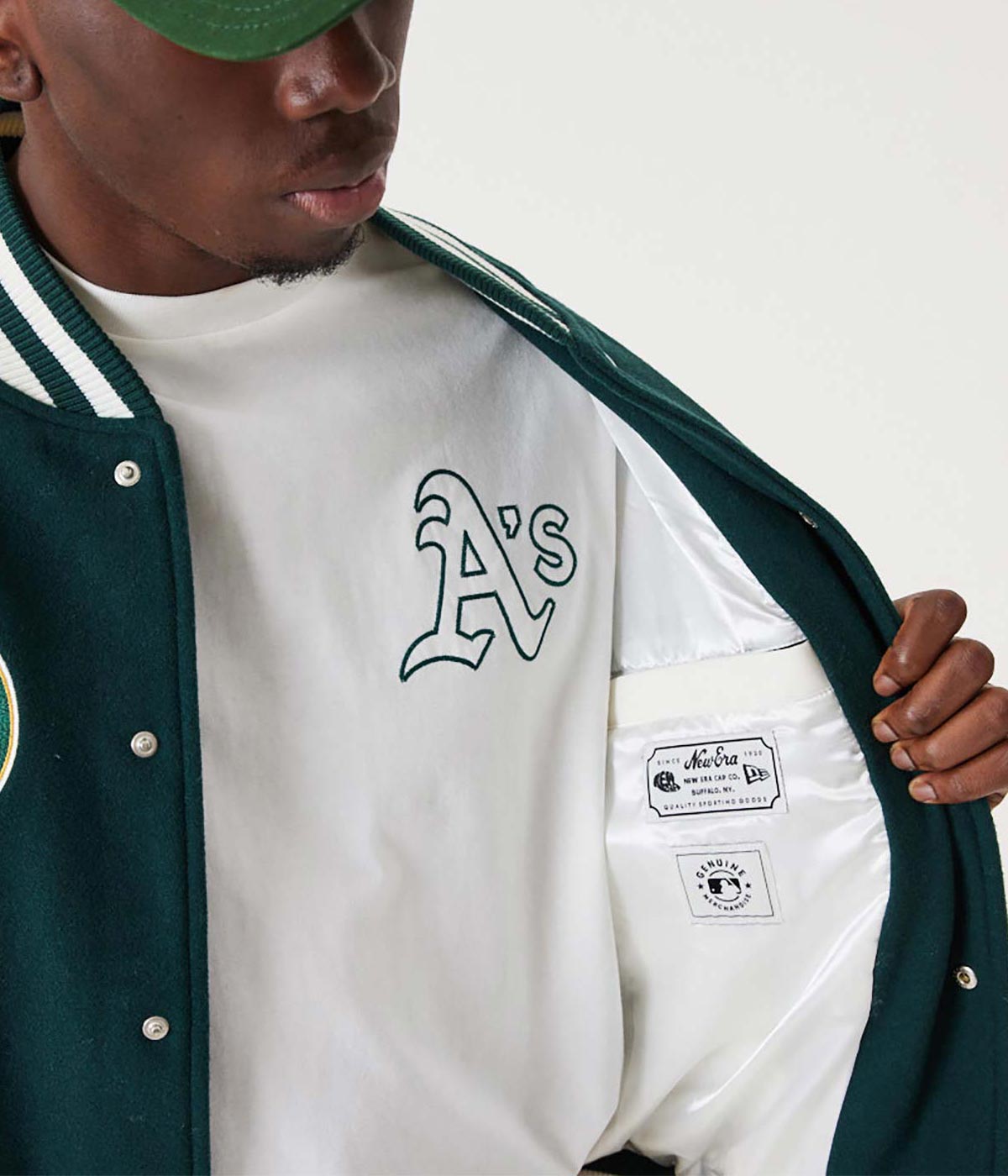 Oakland Athletics Heritage Green Wool Varsity Jacket