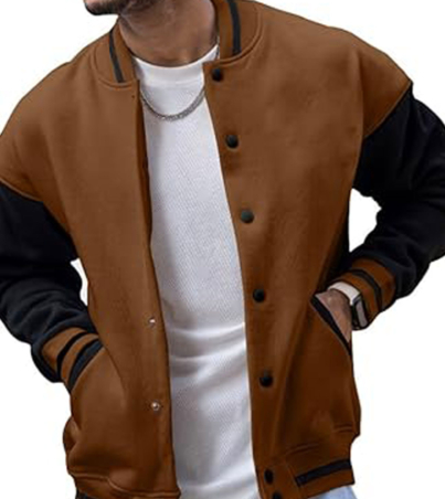 Great Fit Men's Bomber Varsity Jacket