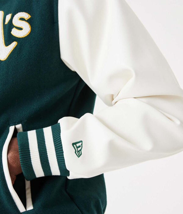 Oakland Athletics Heritage Green Wool Varsity Jacket